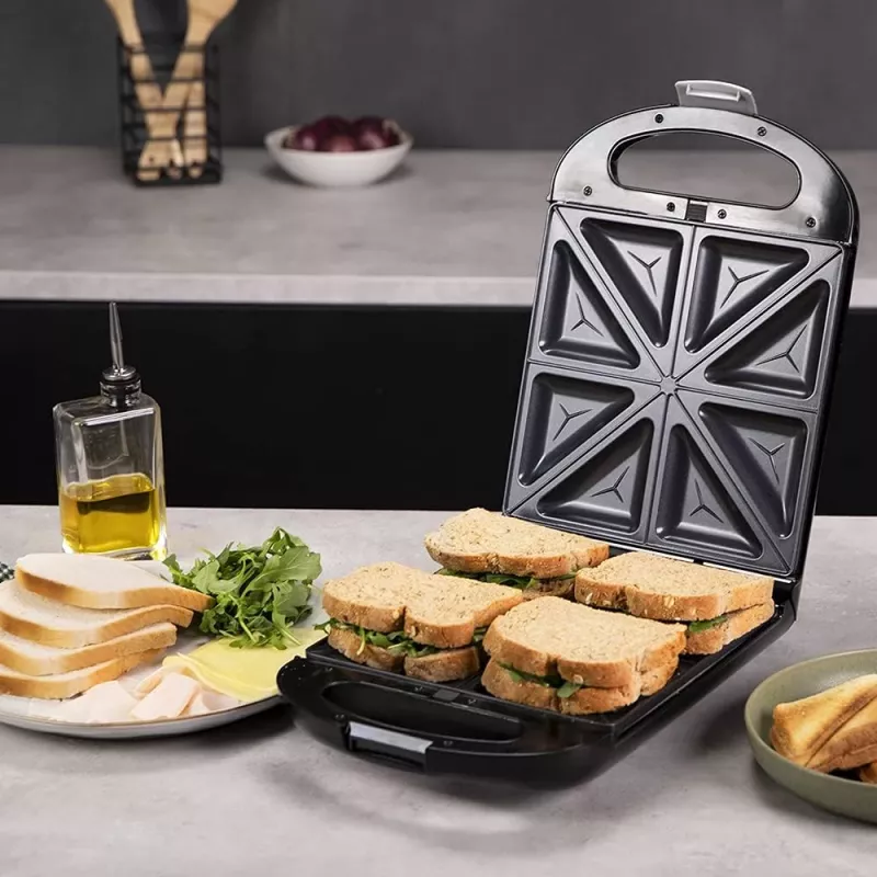 Cecotec sendvičovač | Rock'nToast Family 3in1 | 1500 W | počet platní 3 | čierny