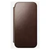 Puzdro na telefón Nomad Modern Leather Folio pre iPhone 17 Pro Max — hnedá, koža, 6,3