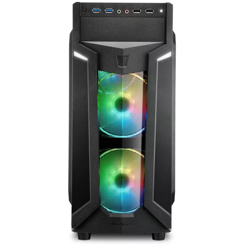 PC skriňa Sharkoon VG6-W RGB Midi Tower čierna