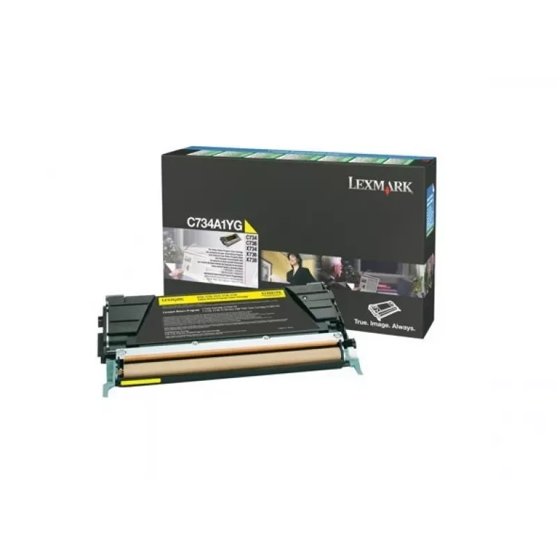 Lexmark - tonerová kazeta - 1 x žltá - 6000 strán - LRP / LCCP (C734A1YG)