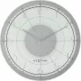 NeXtime hodiny 8125 Fancy Round, Ø43 cm, nástenné, biele/strieborné