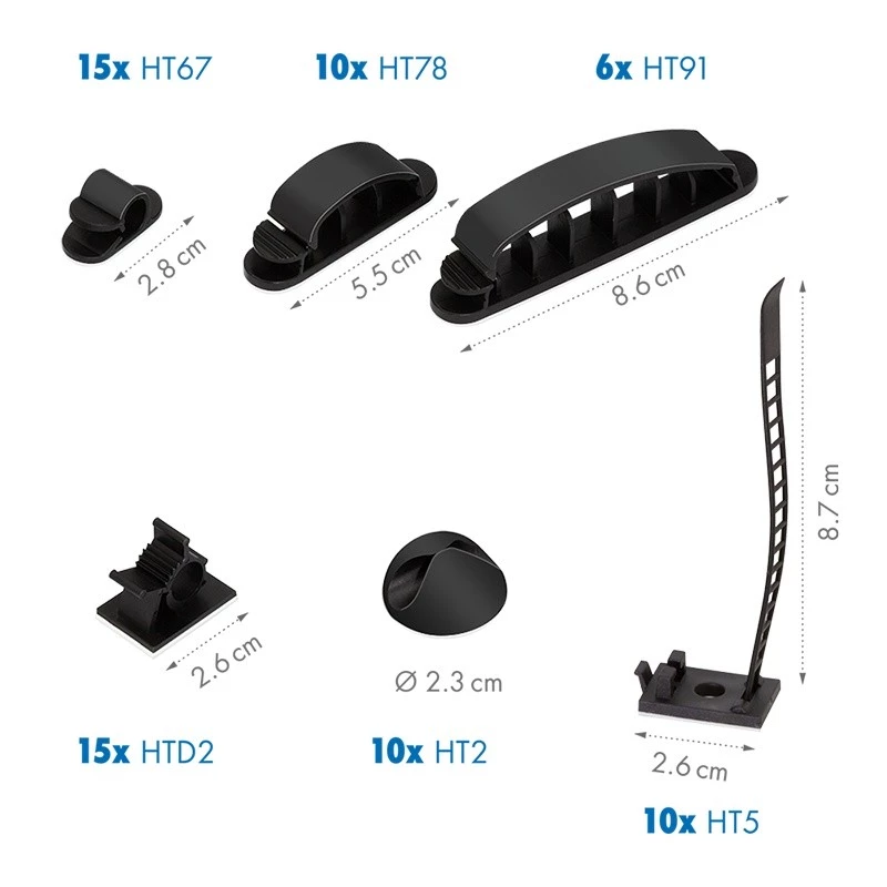 LogiLink sada organizérov káblov 128 kusov