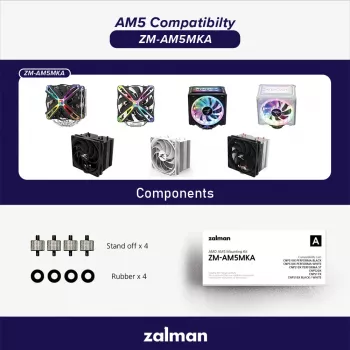 Montážna sada ZALMAN ZM-AM5MKA pre AMD procesory — príslušenstvo kompatibilné so socketom