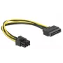 Delock 82924 SATA 15-pinový na 6-pinový PCI Express napájací kábel