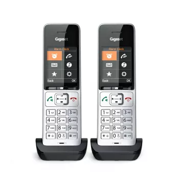 Gigaset COMFORT 500HX duo analógový/DECT telefón identifikácia volajúceho čierny, strieborný