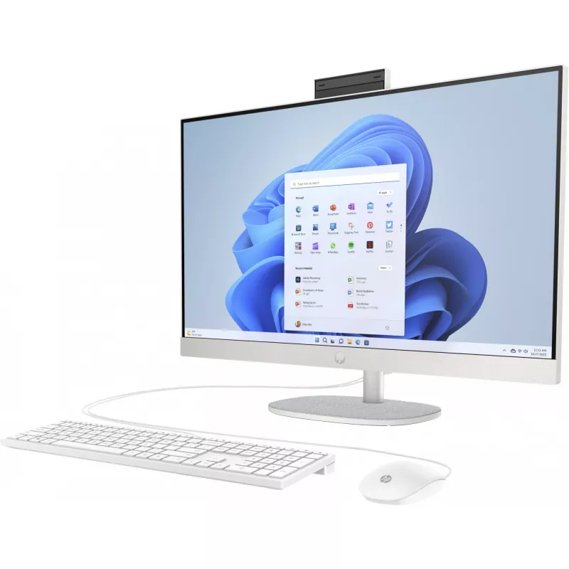 HP 27-cr0007ng - All-in-One (kompletné riešenie) - Ryzen 5 7520U / 2,8 GHz - RAM 16GB - SSD 512GB - NVMe - Radeon Graphics - 1GbE, Bluetooth 5,3, Wi-Fi 6 - WLAN: 802,11a/b/g/n/ac/ax
