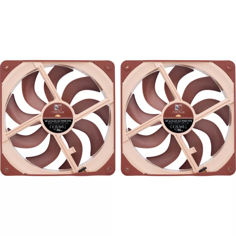 Noctua NF-A14x25 G2 PWM Sx2 PP 140 mm sada dvoch ventilátorov