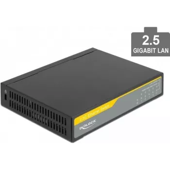 Sieťový switch DeLOCK 87781 2.5G Ethernet čierny