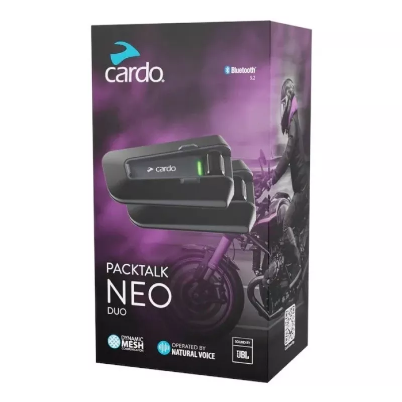 Cardo Packtalk Neo Duo motocyklová interkom 2 kanály 1600 m čierny