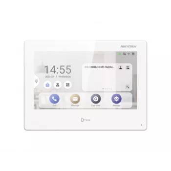 Hlavná stanica Hikvision DS-KH9310-WTE1(B) biela 12V Wi-Fi
