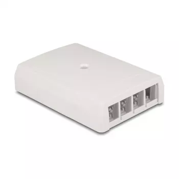DeLOCK 67053 Keystone nástenná zásuvka, 4-port, biela