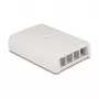 DeLOCK 67053 Keystone nástenná zásuvka, 4-port, biela