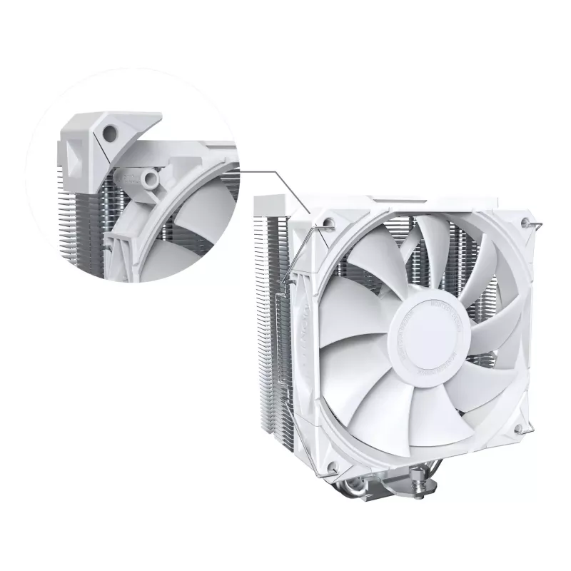 Montech NX400 vzduchový chladič CPU, viac soketov, 120 mm, biely
