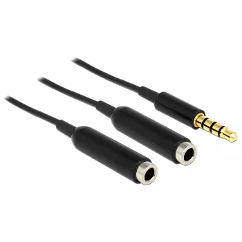 Audio kábel DeLOCK 65575 0,25 m 3,5 mm 2 x 3,5 mm čierny
