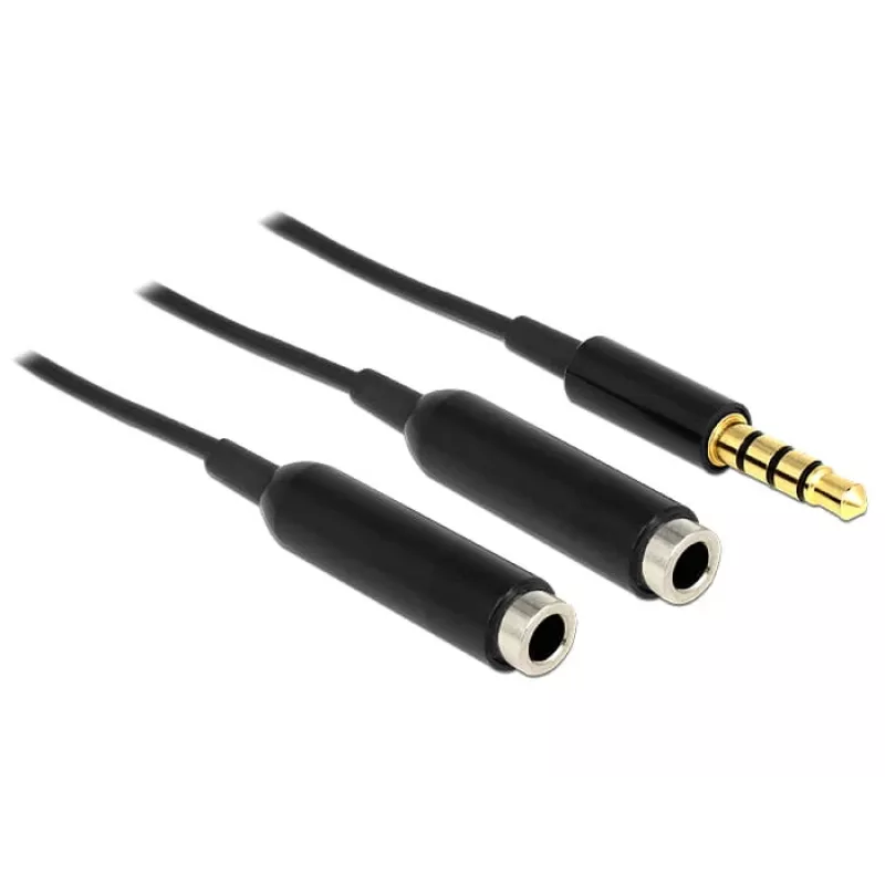 Audio kábel DeLOCK 65575 0,25 m 3,5 mm 2 x 3,5 mm čierny
