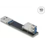 USB adaptér DELOCK 67421 — USB Type-A na Type-A, čierny