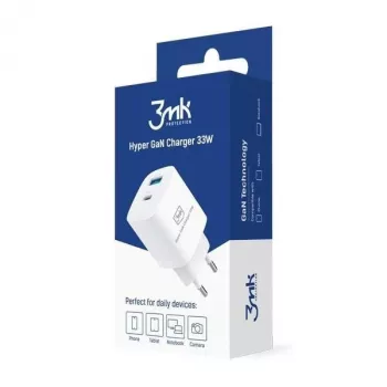 Nabíjačka 33W GaN PD 1xUSB-A+1xUSB-A