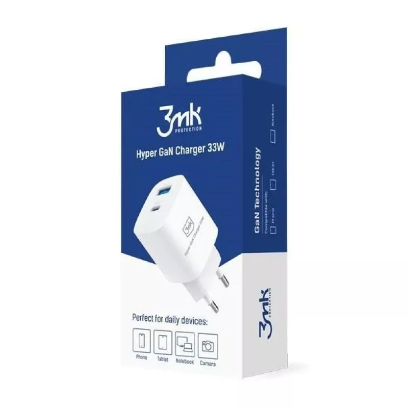 Nabíjačka 33W GaN PD 1xUSB-A+1xUSB-A