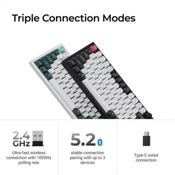 Mechanická klávesnica Keychron Q6 HE QMK so stabilizátormi Gateron Double‑Rail Magnetic