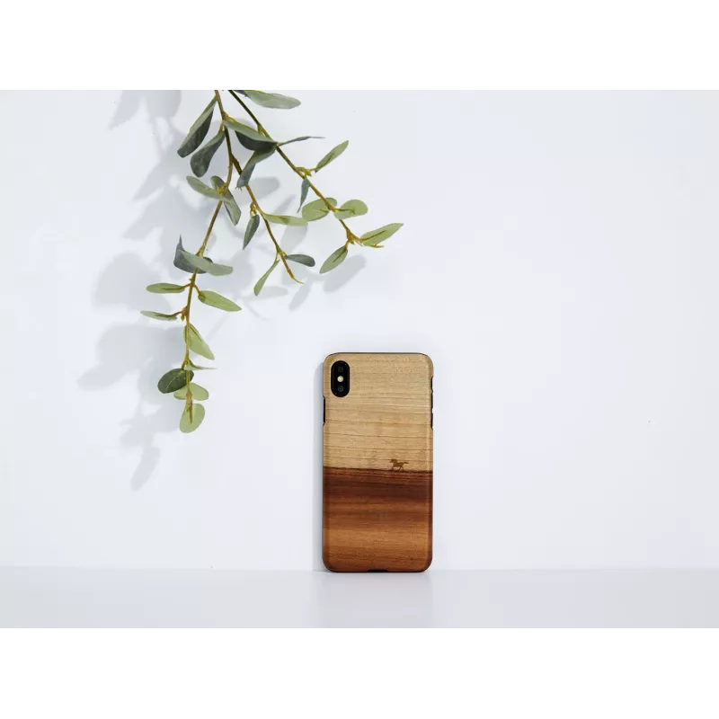 Puzdro na telefón man and wood pre iPhone XS Max — čierne ochranné puzdro
