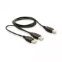 DELOCK kábel USB 2.0 B -> USB-A Power + Power/Data