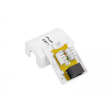 LANBERG zásuvka RJ-45 OU6-0001-W, Cat6, biela