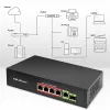 Ethernet PoE switch QOLTEC 52296 — 4x RJ45 PoE porty, 1x RJ45 uplink