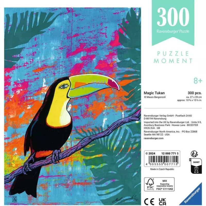Ravensburger Puzzle Moment — Magic Toucan, 300 dielov, dospelí/pokročilí
