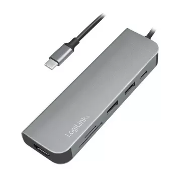 LogiLink UA0343 USB-C multiport hub hliník USB 3.2 2nd Gen Mult