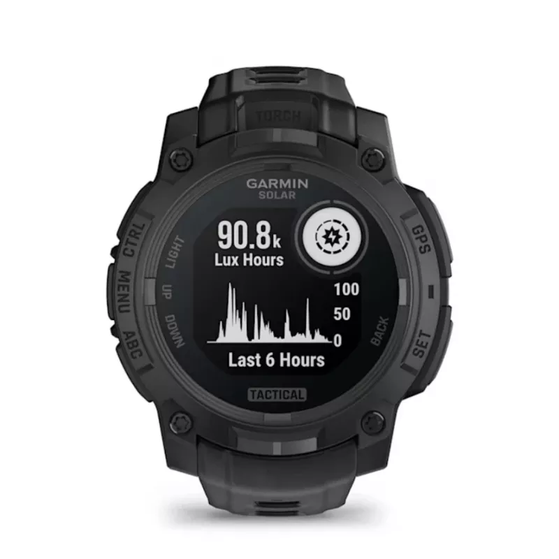 Smartwatch GARMIN Instinct 3 45mm Solar Tactical Edition čierny — 45 mm, solárne nabíjanie, GPS, merač tepovej frekvencie