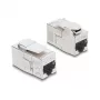 Keystone spojka DELOCK RJ45 konektor samica na RJ45 konektor samica — inline sieťový spojovací člen (model 90796)
