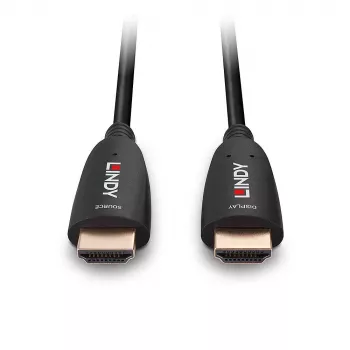 Lindy 10m sklolaminátový hybridný HDMI 8K60 kábel, 10 m, HDMI Type-A (štandard), HDMI Type-A (štandard), 48 Gbit/s, čierna