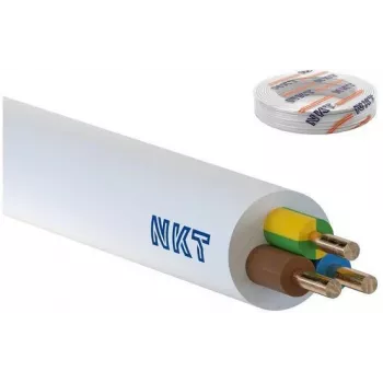 Okrúhly inštalačný kábel YDY 3x2,5 mm² 450V – flexibilné jednožilové vedenie, žlto-biela