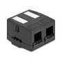 Delock 85842 Prázdne puzdro Keystone, 2-portové, s magnetickou základňou, čierne