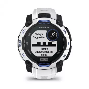 Garmin Instinct 3 Solar smart hodinky, 45 mm, Black/Stone White, silikónový remienok (010-02934-03)