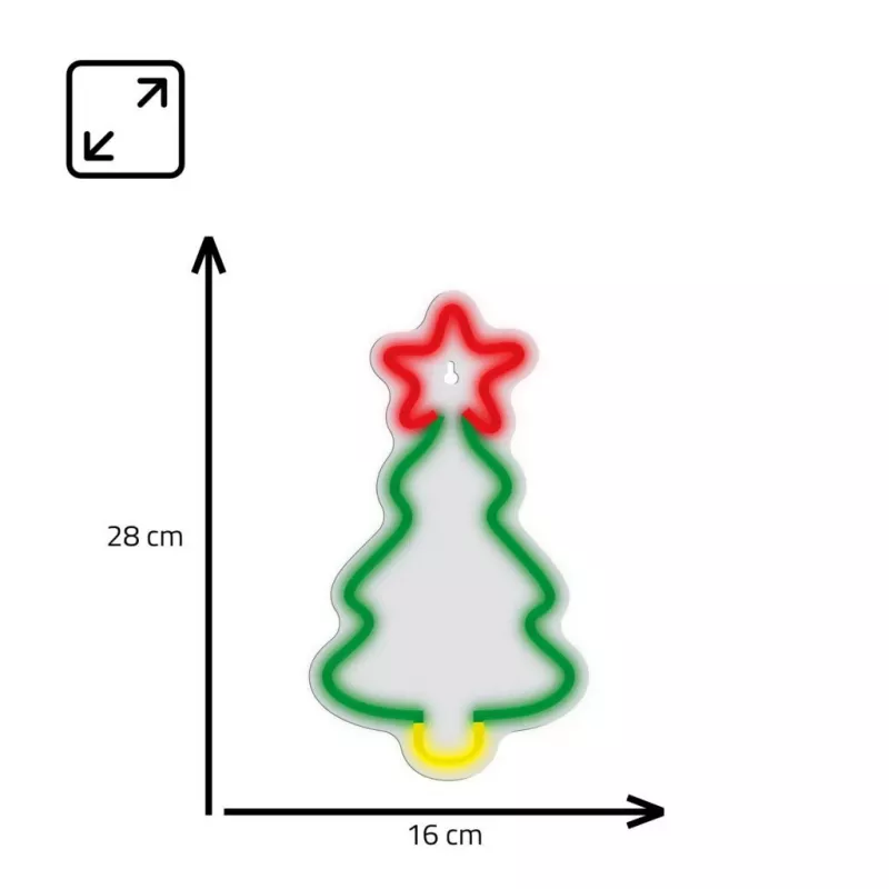 Manta SNL106MT LED vianočný stromček v neónovom štýle, napájanie cez USB