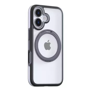 Ochranné puzdro Torras Ostand R Fusion pre iPhone 16 Plus – čierne, tenká pevná ochrana