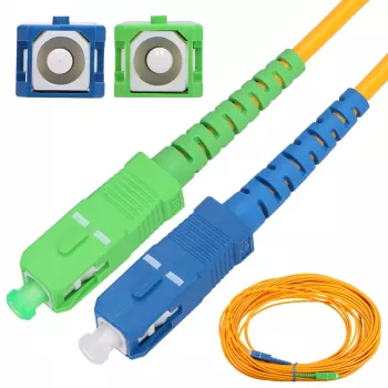 Sieťový kábel Extralink Patchcord SC/APC-SC/UPC single mode G652D 1m