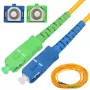 Sieťový kábel Extralink Patchcord SC/APC-SC/UPC single mode G652D 1m