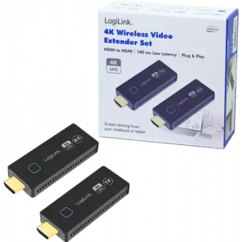 Bezdrôtová HDMI prenosová sada LOGILINK HDW0102 — dosah 30 m, bezdrôtový HDMI vysielač a prijímač