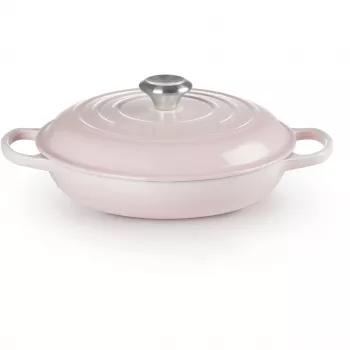 Le Creuset Signature 26 cm Gourmet Professional pekáč ružový