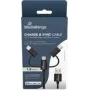 USB kábel MediaRange MRCS246 — 1 m, USB A na USB-C / Micro USB-A / Lightning, USB 2.0, čierny