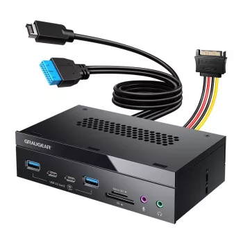 GrauGear G-MP03-CR-AU Multi predný panel 4-portový USB hub + čítačka kariet (USB, SD, microSD)