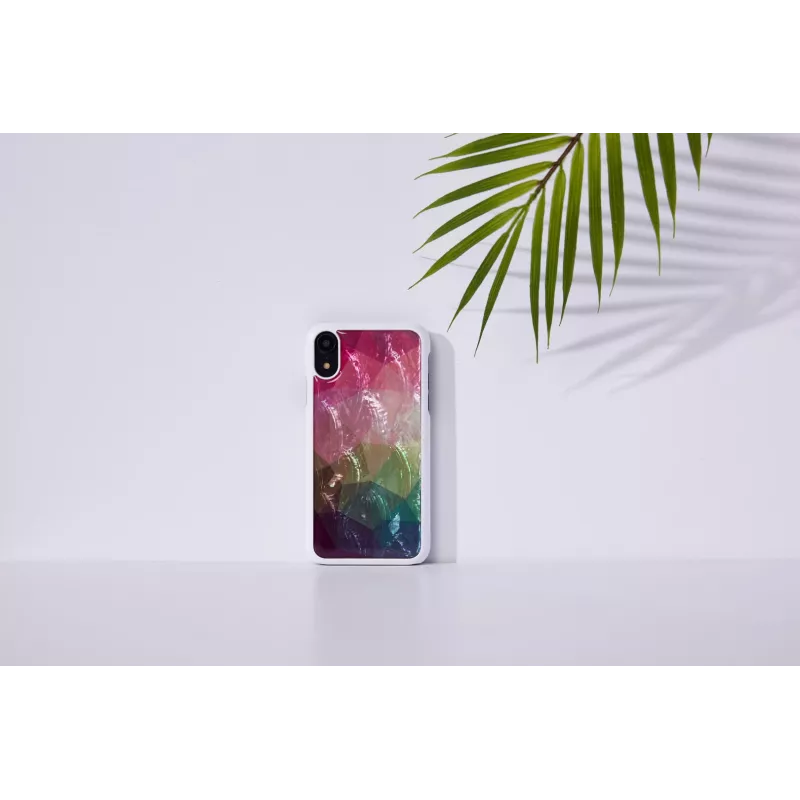 Puzdro na telefón iKins pre iPhone XR – dizajn vodných kvetov, biela