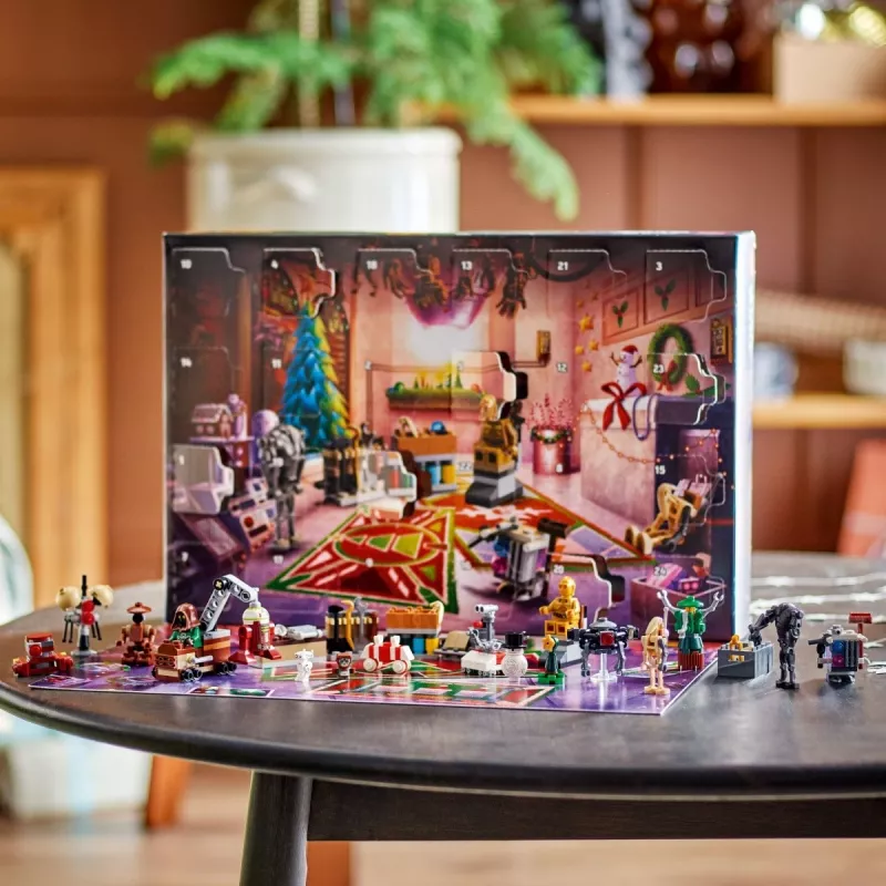 LEGO Star Wars adventný kalendár 2025 — sada 75418, sezónne zostaviteľné minifigúrky a modely