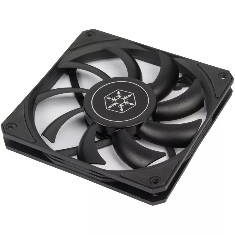 Skriňový ventilátor SILVERSTONE SST-AS120B 120 mm čierny priehľadný, 3-pin