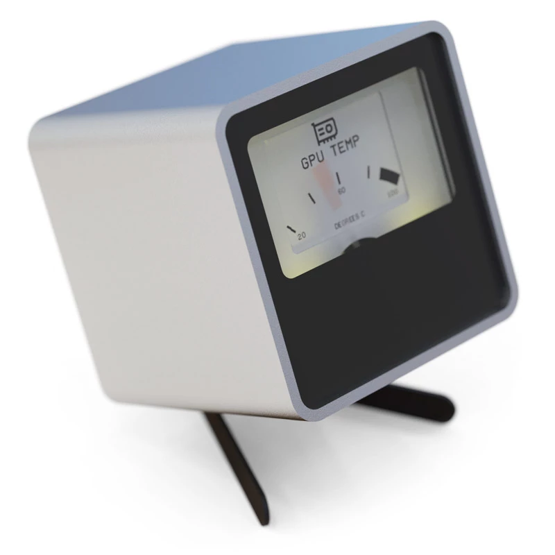 Otočný ovládač Streacom VU1-Dial strieborný USB Type-C — regulátor pre systémové ventilátory, RGB a audio