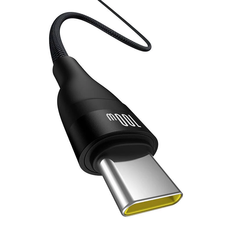 Baseus Flash 2 USB A na USB C rýchlonabíjací kábel 2 m 100 W čierny