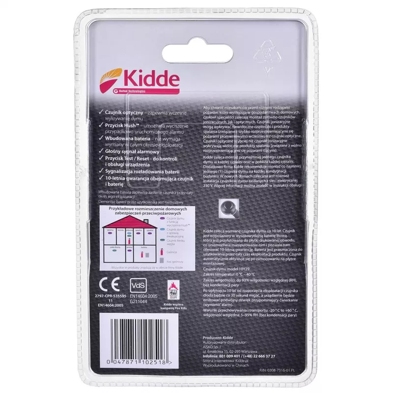 KIDDE 10Y29A detektor dymu