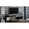 Cama TV skrinka SIGMA1 180 dub Sonoma/čierna lesklá